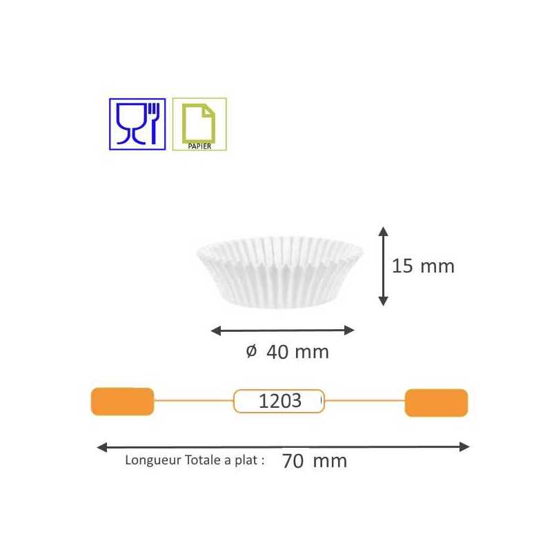 Caissette papier sulfurisé blanc n° 5 - Paquet de 1000