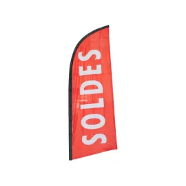 etal-shops.com - Drapeau publicitaire "SOLDES" de dimensions 225 x 85 cm