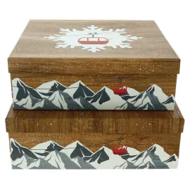 etal-shops.com - Boites rondes carton Chalet jeu de 2