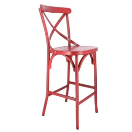 etal-shops.com - Chaise de bar Bayonne, Couleur: ROUGE