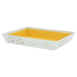 etal-shops.com - Corbeille carton rectangle Noel Blanc 36x27