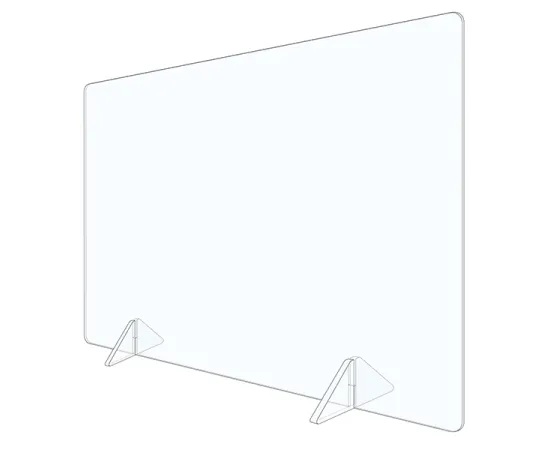 etal-shops.com - Protection caisse plexiglass 100x68 cm