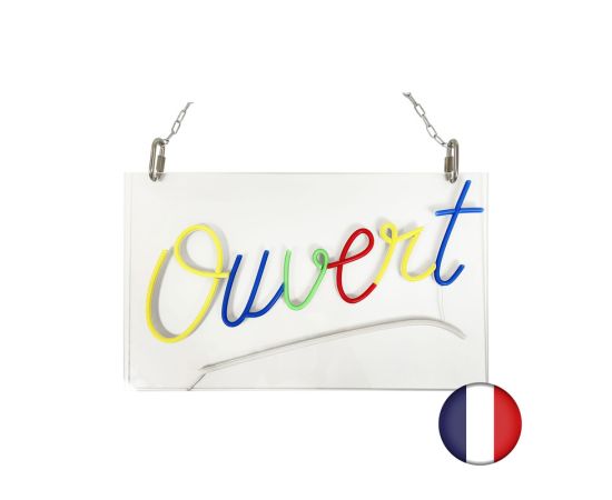 Enseigne Lumineuse LED Intérieur "Ouvert" En Plexi Avec Batterie 9 800 ...