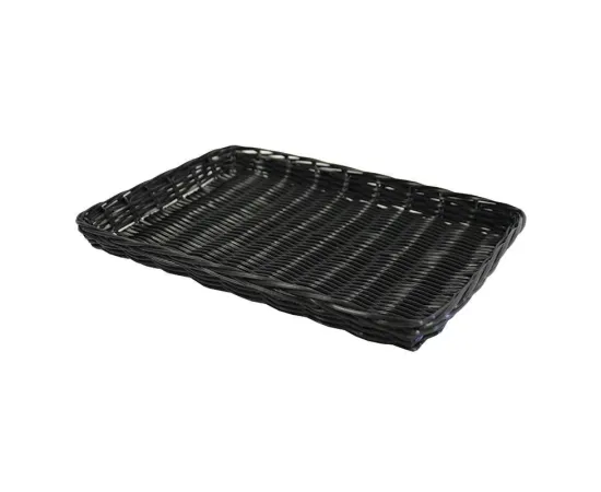 etal-shops.com - Plateau polypropylène rectangle noir Plastic 32x22