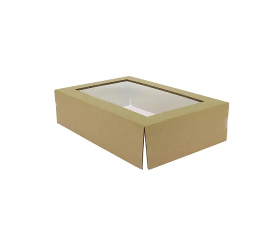 etal-shops.com - Cloche carton avec fenetre pour plateau 30x20