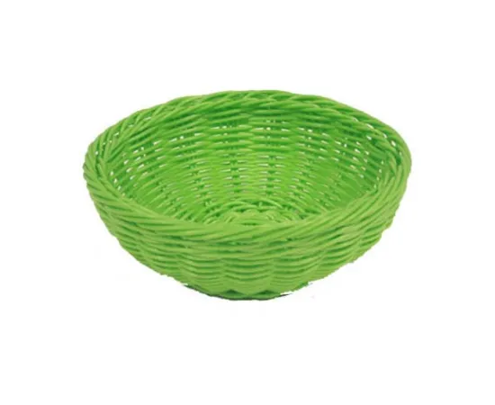 etal-shops.com - CORBEILLE POLYPROPYLENE RONDE MOSCO VERTE Ø16X6.5