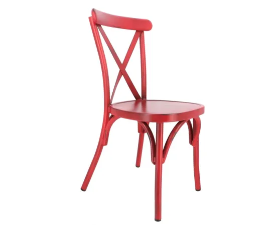 etal-shops.com - Chaise métal Bayonne, Couleur: Rouge