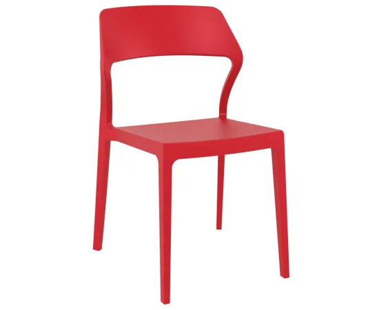 etal-shops.com - Chaise terrasse de restaurant empilable Snow, Couleur: Rouge