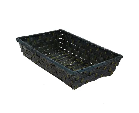 etal-shops.com - Corbeille rectangle banbou bleu Vieto 33x20