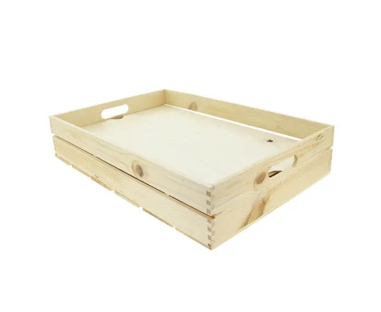 etal-shops.com - Cagette bois naturelle gm + faux fond bois