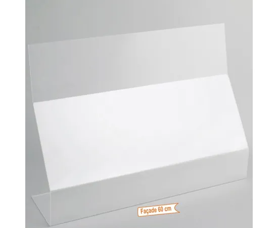 etal-shops.com - Protection plexiglass épaisseur 4 mm, F: 60 cm P: 15 cm H: 44 cm