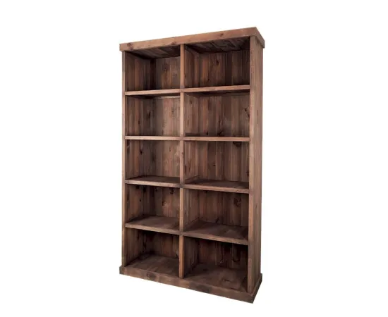 etal-shops.com - Meuble présentoir pin 10 cases Madera, Couleur: Gris