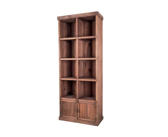 etal-shops.com - Meuble présentoir pin 8 cases 2 portes Madera, Couleur: MIEL