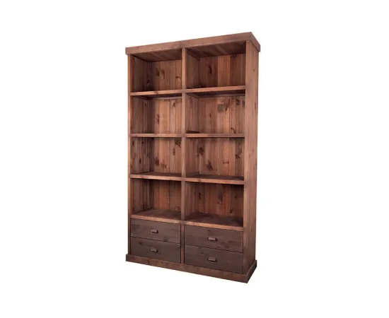 etal-shops.com - Meuble Présentoir pin 8 cases 4 tiroirs Madera, Couleur: Gris