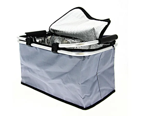 etal-shops.com - Panier isotherme pliable gris 44.5x28