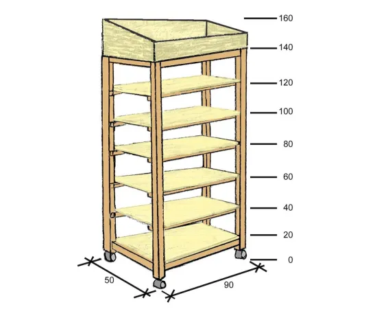 etal-shops.com - Mitron à défourner viennoiseries F.90 X P.50 X Ht 160