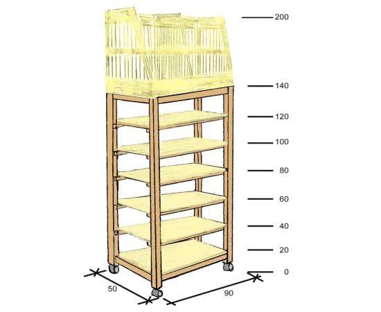 etal-shops.com - Mitron à défourner baguettes F.90 X P.50 X Ht 200