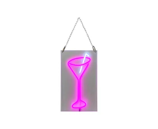 etal-shops.com - Enseigne lumineuse LED intérieur "Cocktails" en plexi - Fabrication française