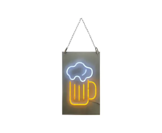 etal-shops.com - Enseigne lumineuse LED intérieur "BIÈRE" en plexi - Fabrication française