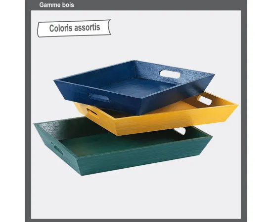 etal-shops.com - Plateau coloris assortis F.38 X P.28 X Ht 6