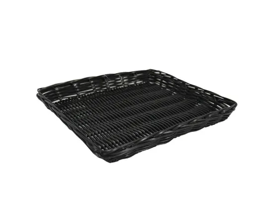 etal-shops.com - Plateau polypropylène carré noir Plastic 25x25