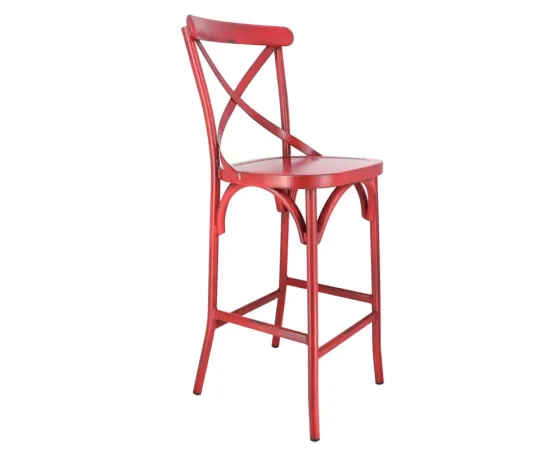 etal-shops.com - Chaise de bar Bayonne, Couleur: ROUGE