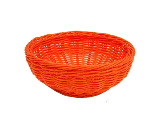 etal-shops.com - CORBEILLE POLYPROPYLENE RONDE MOSCO ORANGE Ø16X6.5