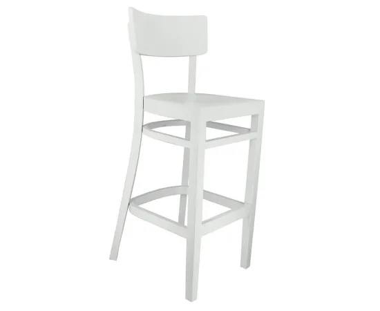 etal-shops.com - Chaise haute restaurant bois Bastia, Couleur: BLANC