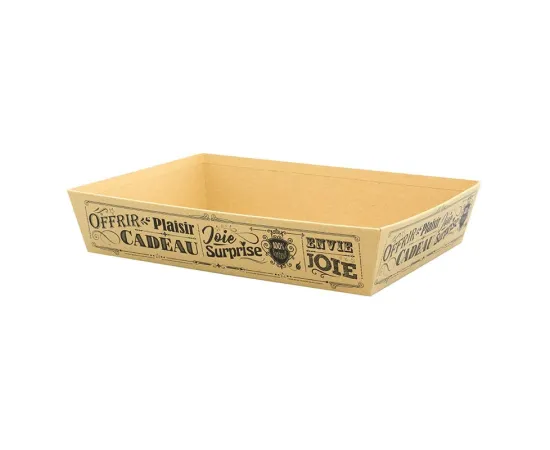 etal-shops.com - Corbeille carton rectangle Vintage Kraft 36x27