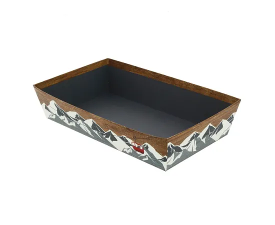 etal-shops.com - Corbeille carton rectangle Chalet 27x20