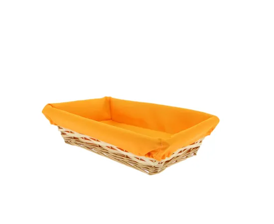 etal-shops.com - Corbeille rectangle doublure orange 35x25