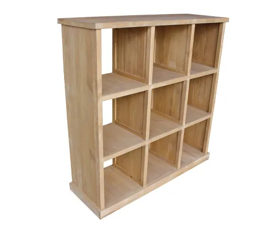 etal-shops.com - Meuble présentoir pin 9 cases Madera, Couleur: MIEL