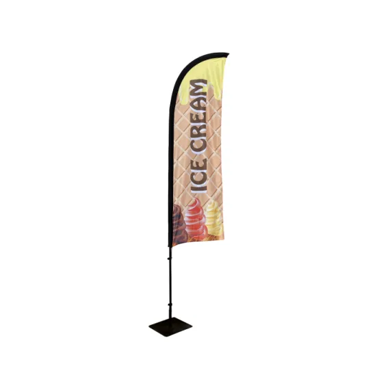 etal-shops.com - Drapeau "ICE CREAM" de dimensions 230 x 70 cm avec kit