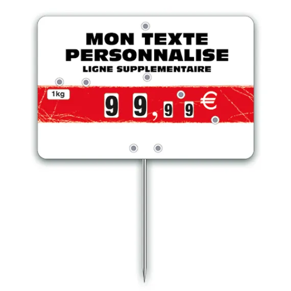 etal-shops.com - Etiquette FLASH(fenêtres protégées)  NOSTALGIE à roues, à  pique et à texte, Couleur: Blanc, A TEXTE: OUI, Dimensions produits(variants): Numéro 2