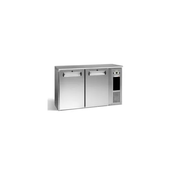 etal-shops.com - Arrière de bar inox 2 portes pleines personnalisables - Gamko