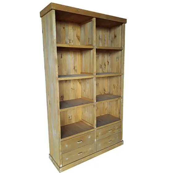 etal-shops.com - Meuble Présentoir pin 8 cases 4 tiroirs Madera, Couleur: MIEL